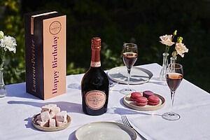 Laurent-Perrier Cuvée Rosé 75cl in Happy Birthday Tin