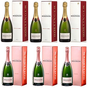 Bollinger Champagne NV Mixed Case (6 x 75cl)